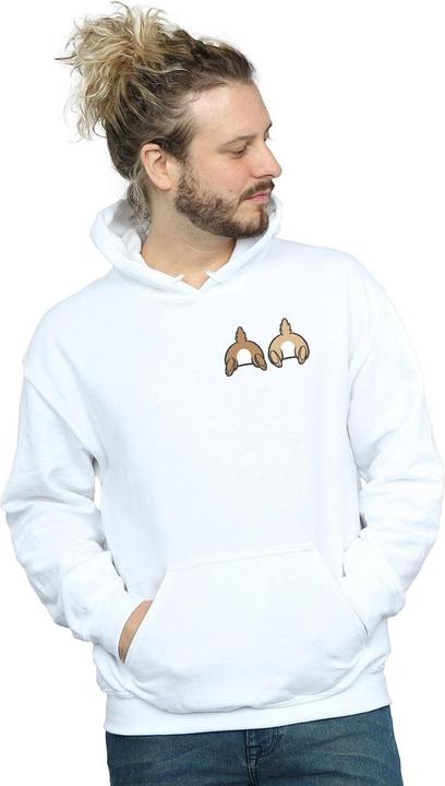 Actual product image Disney Mens Chip N Dale Backside Breast Print Hoodie (M)