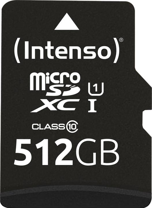 Intenso UHS-I Premium (512 Go, microSDXC, U1, UHS-I)