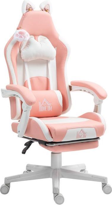 Image du produit Swisshandel24 Gaming Stuhl Ergonomischer Gamer Stuhl mit Lendenwirbelstütze, Fussstütze Rosa