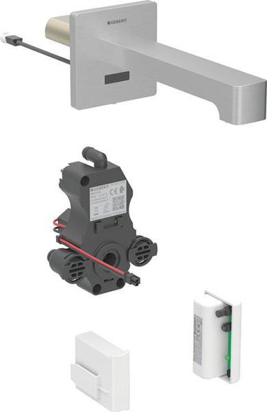 Produktbild Geberit Brenta Waschtischarmatur, Ausladung 220mm, ohne Mischer, Generatorbetrieb, für UP-Funktions