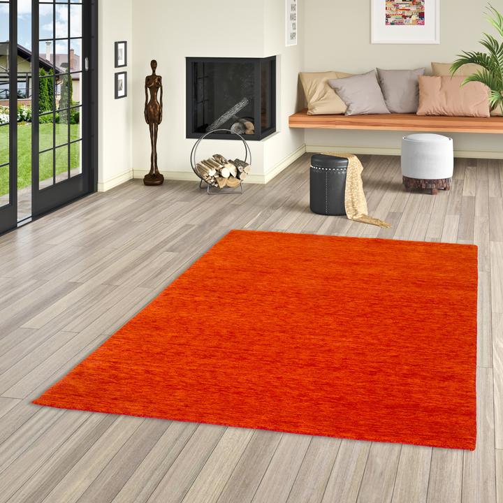 Produktbild Pergamon Wolle Natur Teppich Gabbeh Einfarbig (200 x 290 cm)