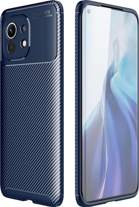 Actual product image Screenguard Xiaomi Mi 11 Hull Carbon Design TPU Case (Xiaomi Mi 11i)