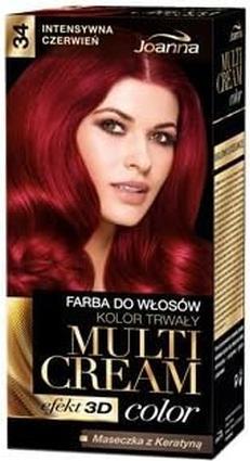 Produktbild Joanna Multi Cream Color Hair Dye 34 Intense Red (34 Intensives Rot)