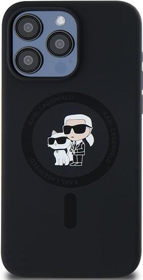 Actual product image Karl Lagerfeld KLHMP15XSCMKCRHK iPhone 15 Pro Max 6.7" czarny/black hardcase Silicone Karl & Choupet (Apple iPhone 15 Pro Max)