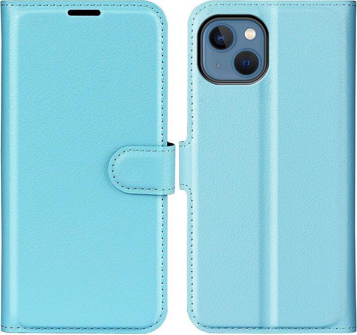 Actual product image Cover-Discount iPhone 14 Plus - Leather Case Cover light blue (Apple iPhone 14 Plus)