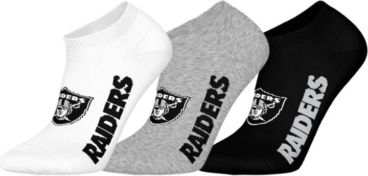 Barefoot Las Vegas Raiders 3pk Sneaker Socks 39-42 (39 - 42)
