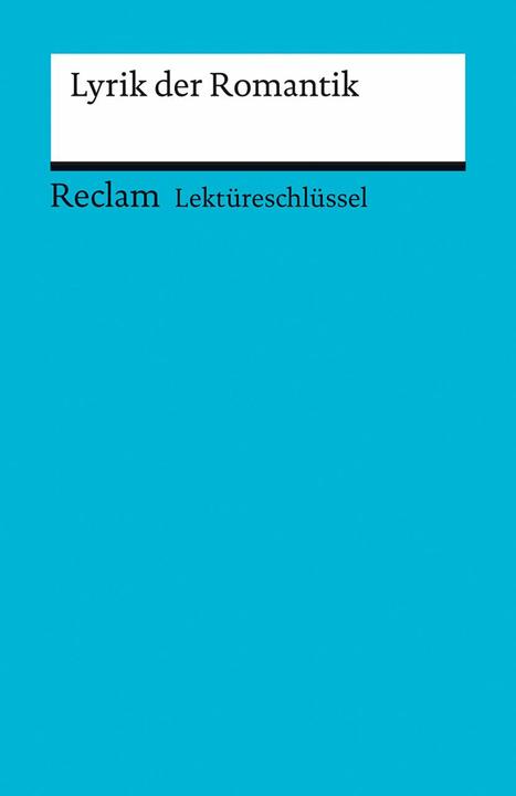 Immagine prodotto Lektüreschlüssel zu: Lyrik der Romantik (Tedesco, Anna Riman, 2009)