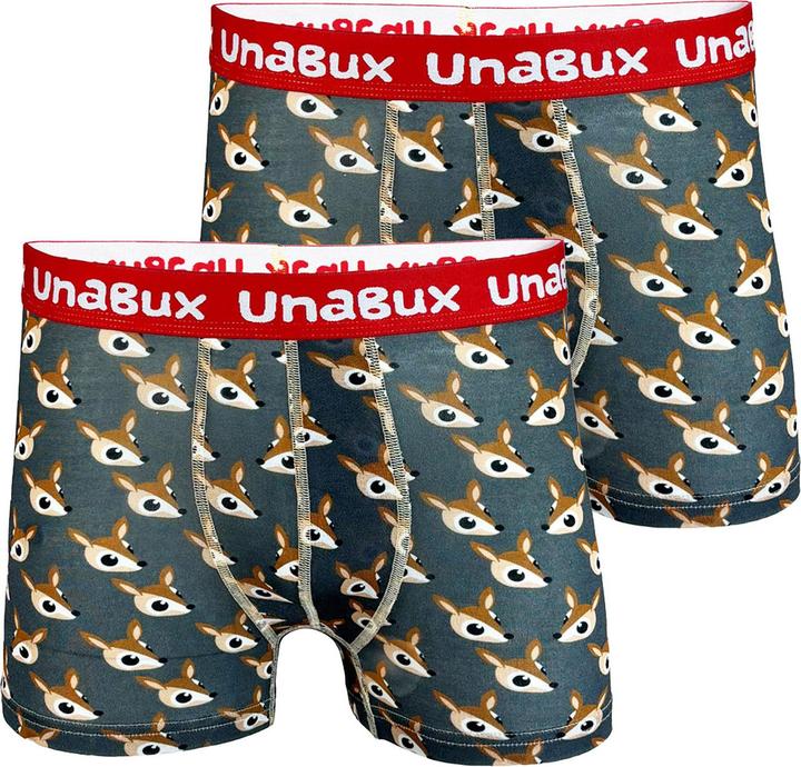 Unabux Boxer BLACK WHITE RABBIT (XL, 2er Pack)