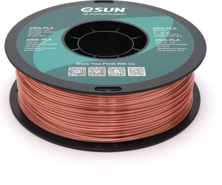 Image du produit eSUN Filament eSilk-PLA Or Rose 1.75mm 1Kg (PLA, 1.75 mm, 1000 g, Or)