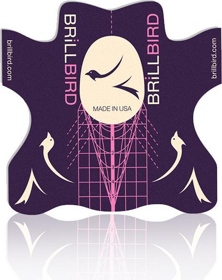 Produktbild BrillBird Doppelflügel-Schablone “Extra” – 200 Stk. (Nagellacktrockner)