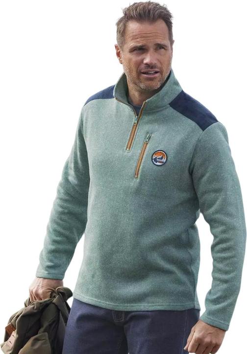 Immagine prodotto Atlas For Men Maglia in pile spazzolato con zip a contrasto (XXL)