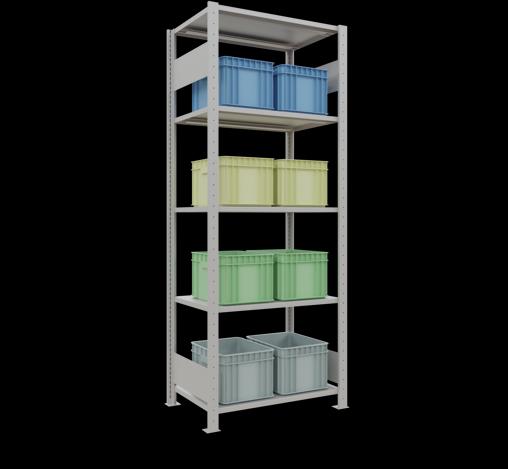Immagine prodotto Schulte Lagertechnik Sistema di scaffalature di base senza viti MULTIplus150 con ripiani di lunghezza