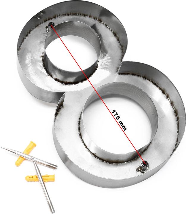 Produktbild Wiltec Hausnummer 8 Edelstahl Hausnummer modern 3D-Design rostfrei