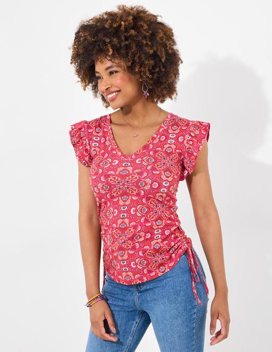 Image du produit Joe Browns Ruffle Sleeve Rouched Side Jersey Top (12)