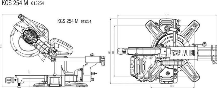 Actual product image Metabo KGS 254 M