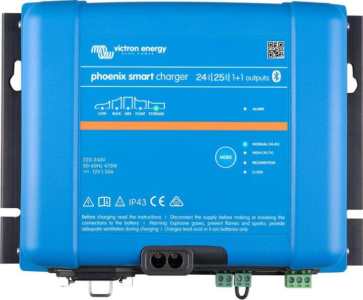 Image du produit Victron Energy Chargeur Phoenix Smart 24/25 avec 2 sorties (24V, 25 A)