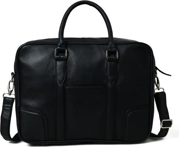 Actual product image Only-Bags.Store Texas black leather briefcase