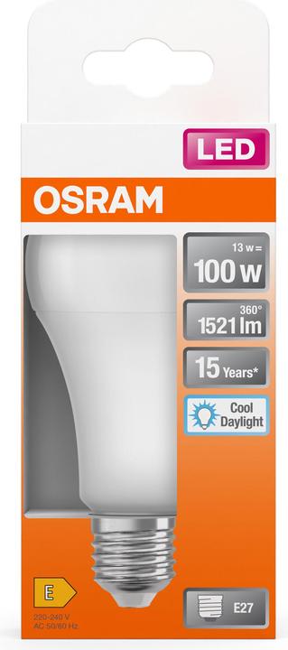 Actual product image Osram Star Classic A (E27, 13 W, 1521 lm, 1 x, F)
