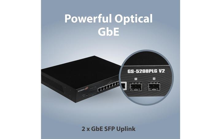 Immagine prodotto edimax Interruttore Pro 8x GE GS-5208PLG V2 POE (8 Porti)