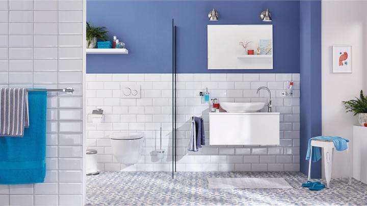 Immagine prodotto tesa Portasciugamani da bagno HUKK con due bracci con soluzione adesiva senza forare