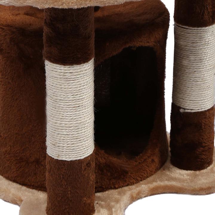 Produktbild Wiltec Kratzbaum 67cm Braun/Beige Katzen Kletterbaum Katzenkratzbaum Katzenbaum (67 cm, Braun/Beige)