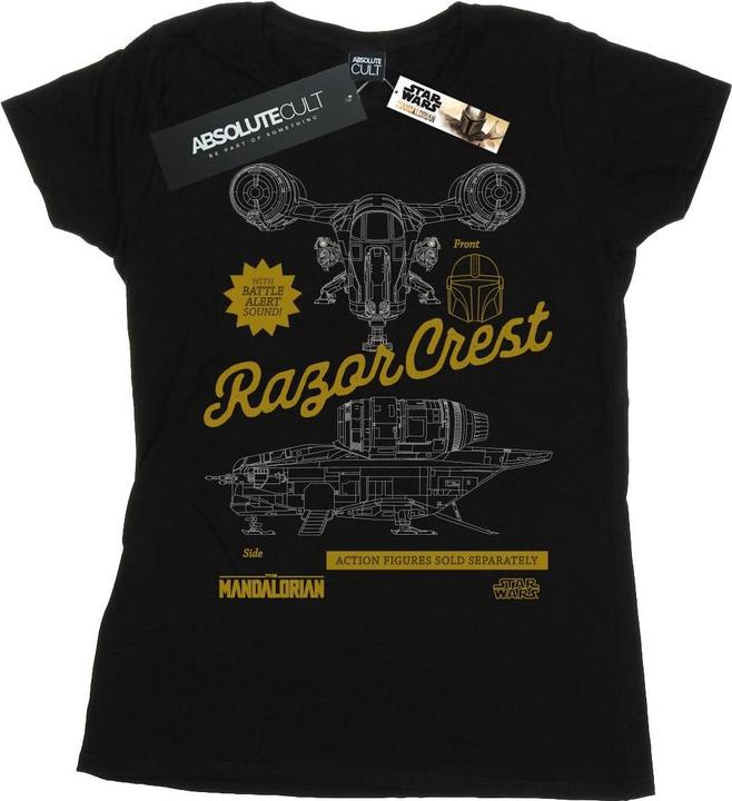 Actual product image Star Wars Womens/Ladies The Mandalorian The Razor Crest Cotton T-Shirt (L)
