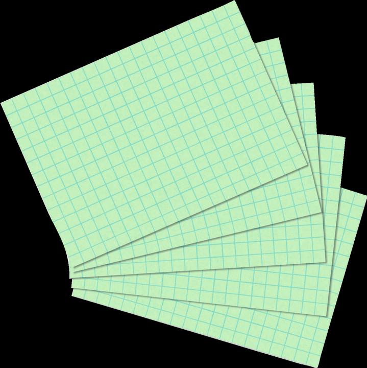 Actual product image Herlitz Index cards, DIN A7, squared, green (74 x 105 mm, 170 g/m², 100 x)