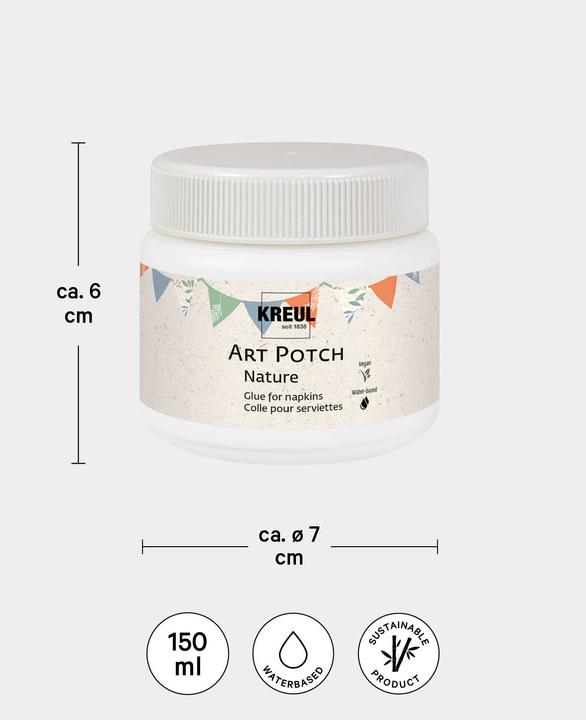 Immagine prodotto Kreul Art Potch Nature, colla per la tecnica del tovagliolo, 150ml (Trasparente, 150 ml)