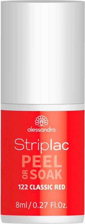 Produktbild Alessandro Striplac Peel or Soak Classic Red 8 ml (Orange, Rot, Abziehbarer Nagellack)