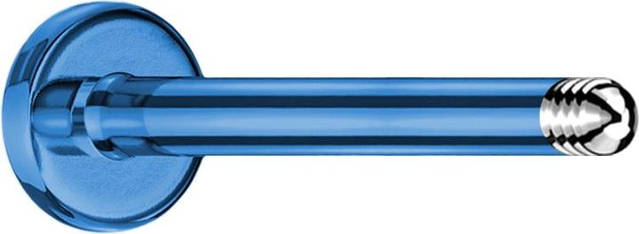 Image du produit Star Piercing Micro tige de labret bleu foncé (sans laiton, Acier chirurgical 316L)
