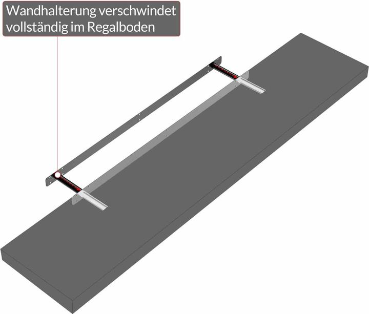 Actual product image Casaria 2x Floating Shelves (110cm)
