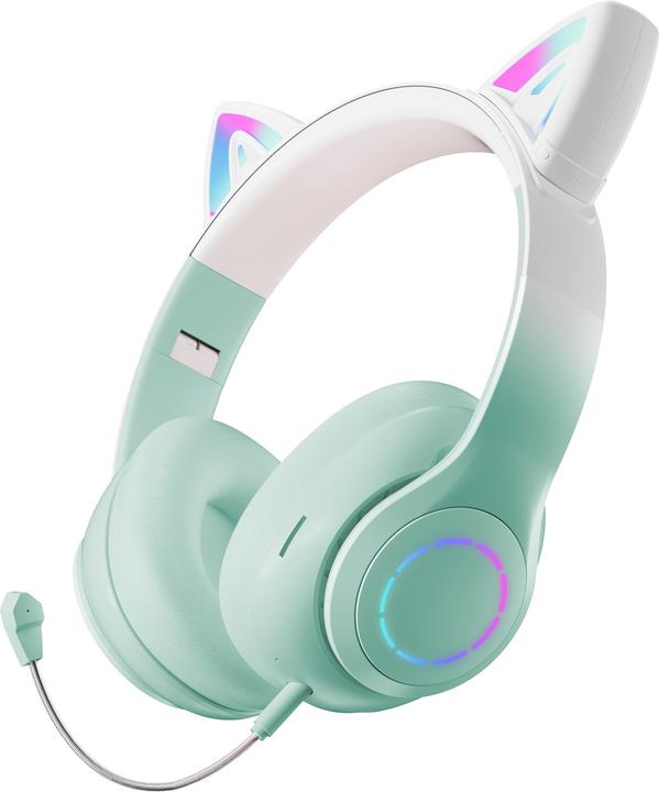Vestel Meow Headphones with Microphone, Mint Green (Sans fil)
