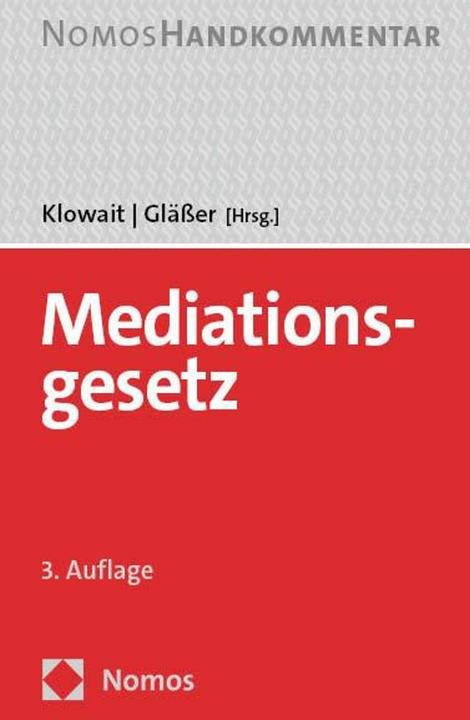 Actual product image Mediationsgesetz (German, Ulla Glässer, Jürgen Klowait, 2025)