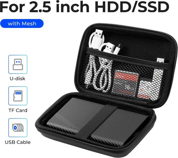 Immagine prodotto Only-Bags.Store Custodia per hard disk da 2,5 Custodia protettiva per HDD portatili per hard disk esterni