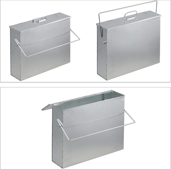 Actual product image Relaxdays Ash bucket square (44.5 x 12 x 42 cm)