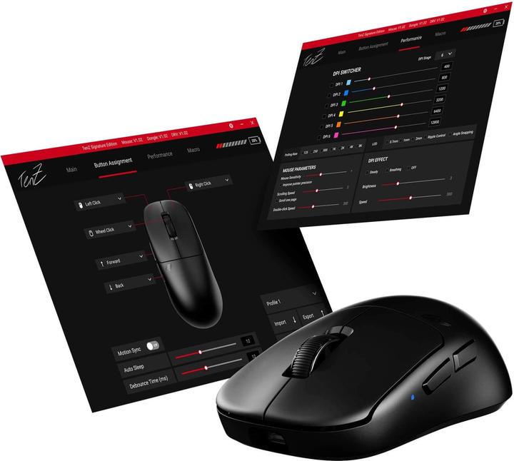 Produktbild BenQ TenZ Signature Edition Mouse (Kabellos, Kabelgebunden)