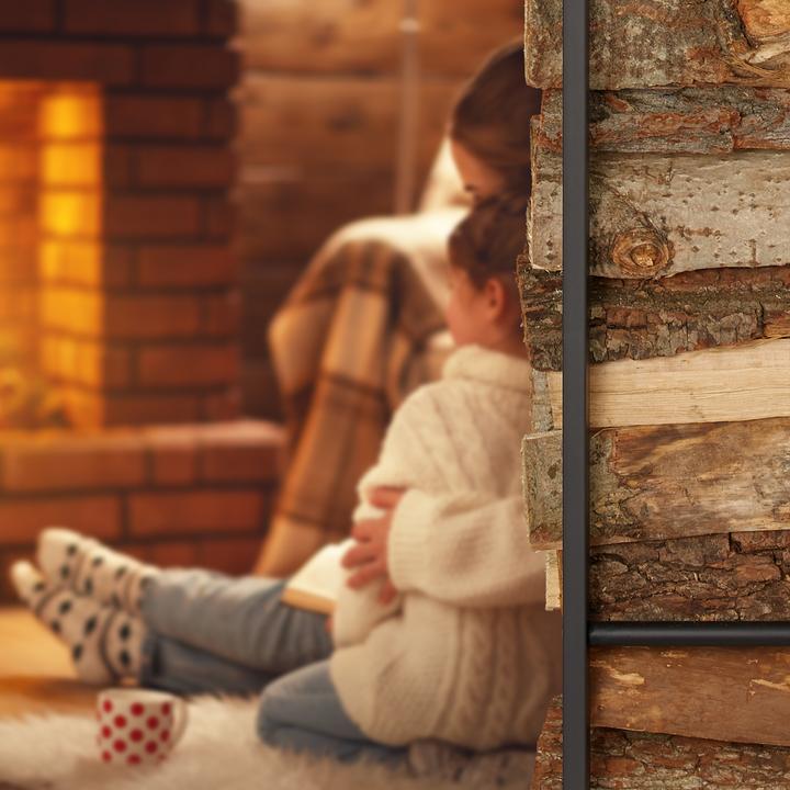 Actual product image Relaxdays Tall Firewood Rack (44.5 x 30 x 170 cm)