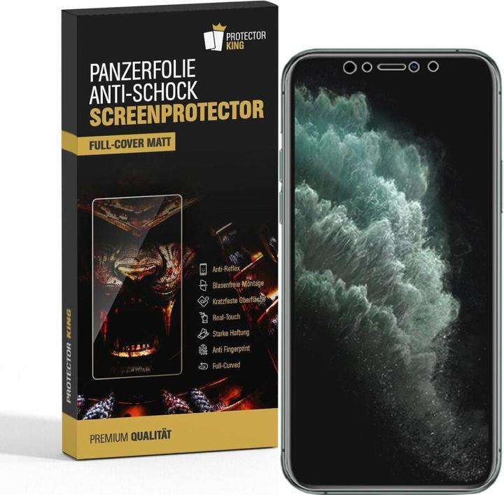 Protectorking 3x Displayschutz Full Cover matt entspiegelt (3 Stück, Apple iPhone X)
