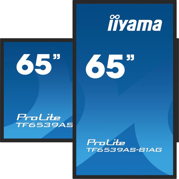 Produktbild iiyama 163,9cm (64,5") TF6539AS-B1AG 16:9 M-Touch 2xHDMI+DP (3840 x 2160 Pixel, 64.50")