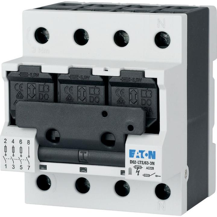 Produktbild Eaton MOE D02-LTS/63-3N Sicherungs Lasttrennschalter 3p+N 63A (63 A)
