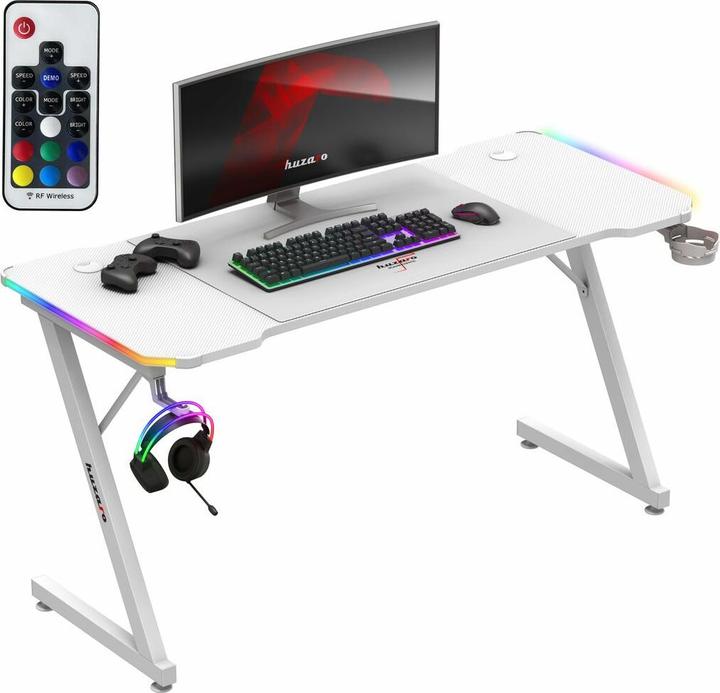 Produktbild Huzaro Biurko gamingowe Hero 3.3 White RGB