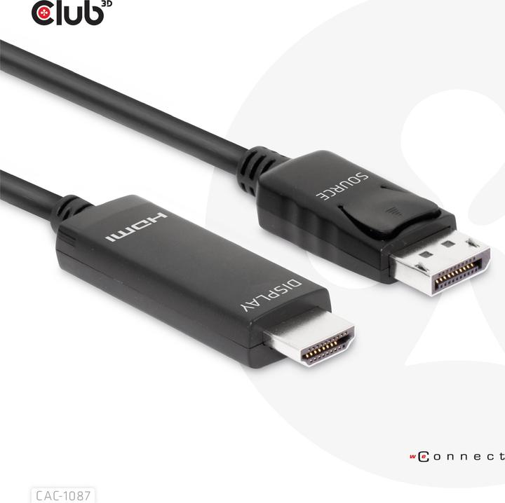Image du produit Club 3D HDMI (Typ A) — DisplayPort (3 m, DisplayPort)