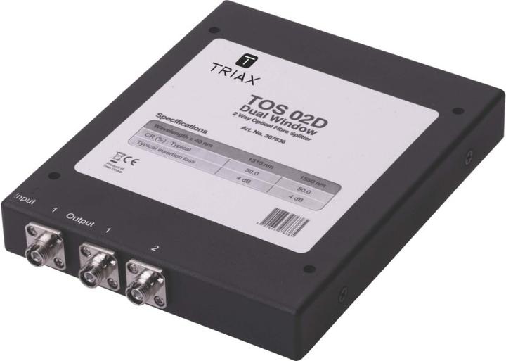 Actual product image Triax TOS 02 D 2-way optical amplifier with FC/PC connectors (Cords)