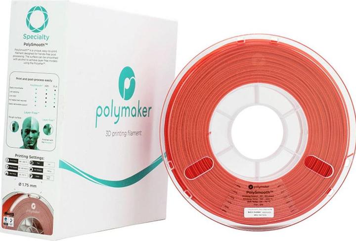 Image du produit Polymaker PJ01004 Filament PolySmooth polissable 1.75 mm 750 g Coral Red 1 pc. (PVB, 1.75 mm, 750 g, Rouge)