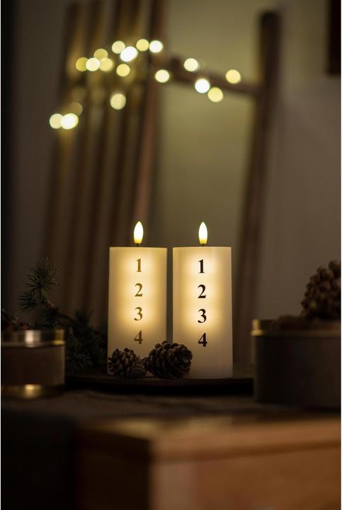 Image du produit Sirius Bougie LED Sille Advent, 7 cm x 150 mm, blanc (1 x)