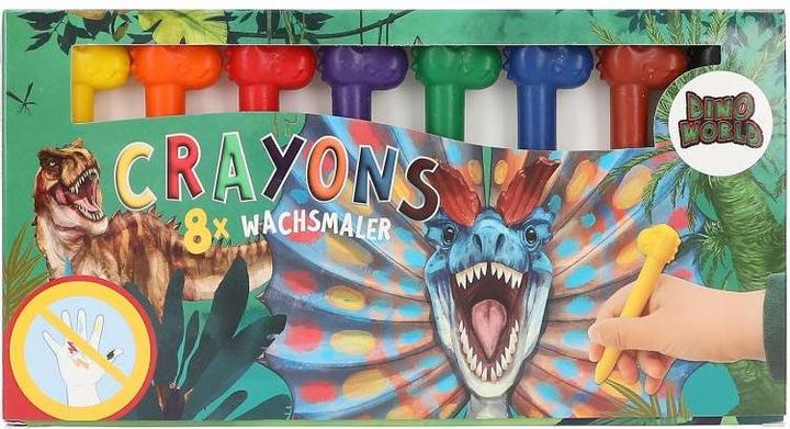 Produktbild Magni Wachsmaler Dino World mit Dino-Topper 8 Farben 8er (Mehrfarbig, 8 x)