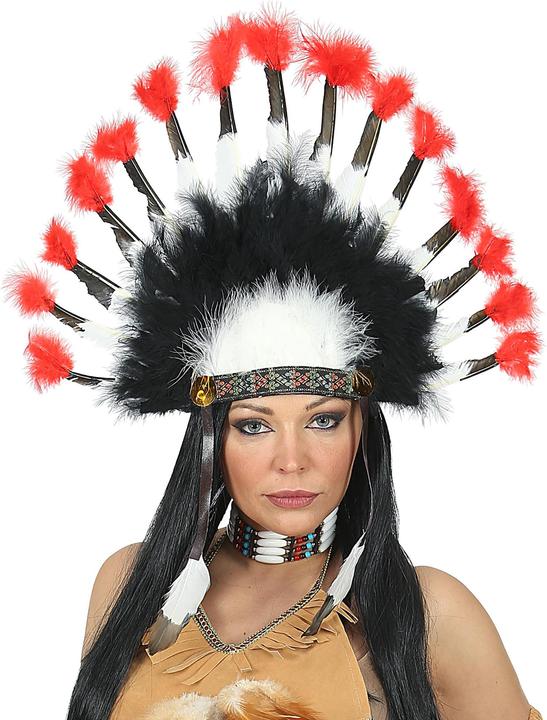 Actual product image Widmann Indian feather headdress (One size)