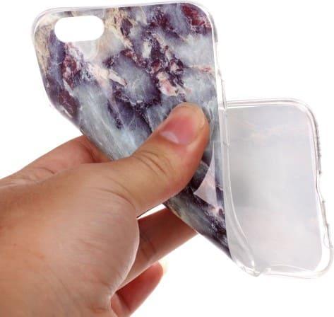 Produktbild Ueli Express iPhone 6s / 6 Gummi Hülle TPU Marmor Optik Schwarz Blau (Apple iPhone 6s, Apple iPhone 6)