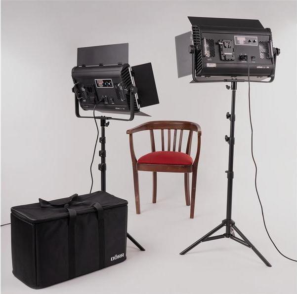Image du produit Dörr 2 LED Panel Kit DLP-70W avec 2 trépieds et sac (nouveauté)
