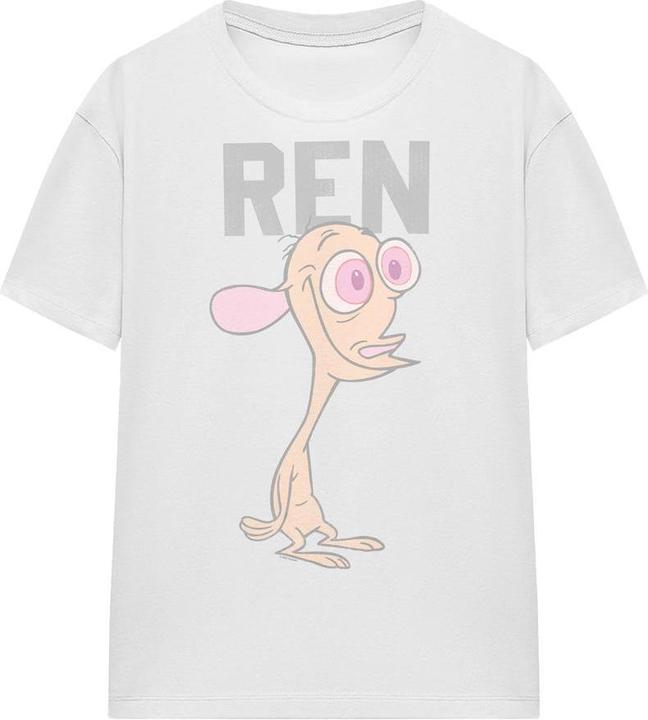 Actual product image Ren & Stimpy Unisex Adult Collegiate T-Shirt (S)